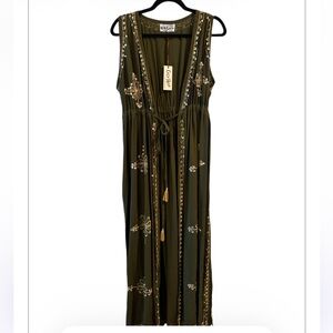 NWT Bali Queen Olive & Gold  Empress Kimono . Bali, Indonesia, Inspired Design